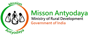 Mission Antyodaya: Empowering Rural India shows logo with four women sitting together for achieving desired results together we shall succeed
